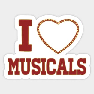 I heart musicals Sticker